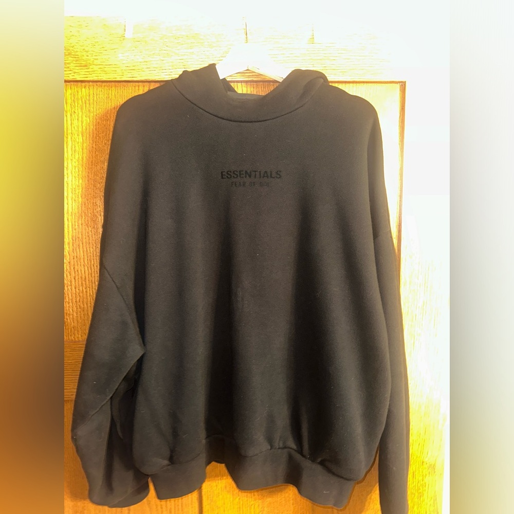 Essentials Fear of God Pullover Hoodie BLACK Medium